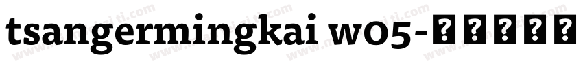 tsangermingkai w05字体转换